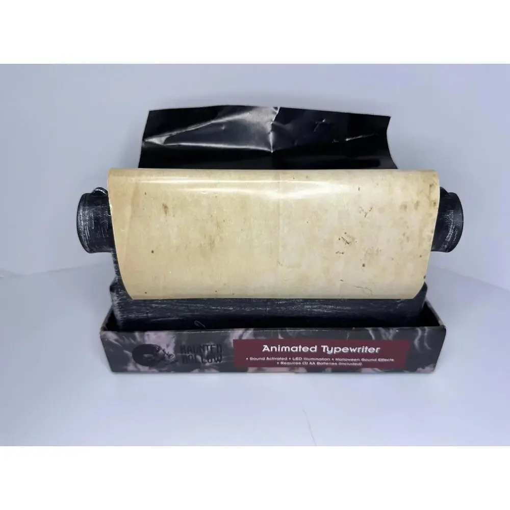 Haunted Hallow Halloween Animated Spooky Typewriter Sound Activated LED Effects - Picture 3 of 5